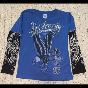 Ed Hardy Kids long sleeve graphic print T-shirt